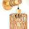 Rustic Hemp Rope Wall Sconce  Farmhouse Bedside Cylindrical Light Fixture 6