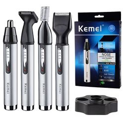 rechargeable nose and ear hair trimmer for men – all-in-one electric grooming kit for beard, eyebrows, and facial hair