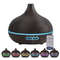 550ml Essential Oil Diffuser  Wood Grain USB Aroma Humidifier With Remote  7Color LED Lights 0