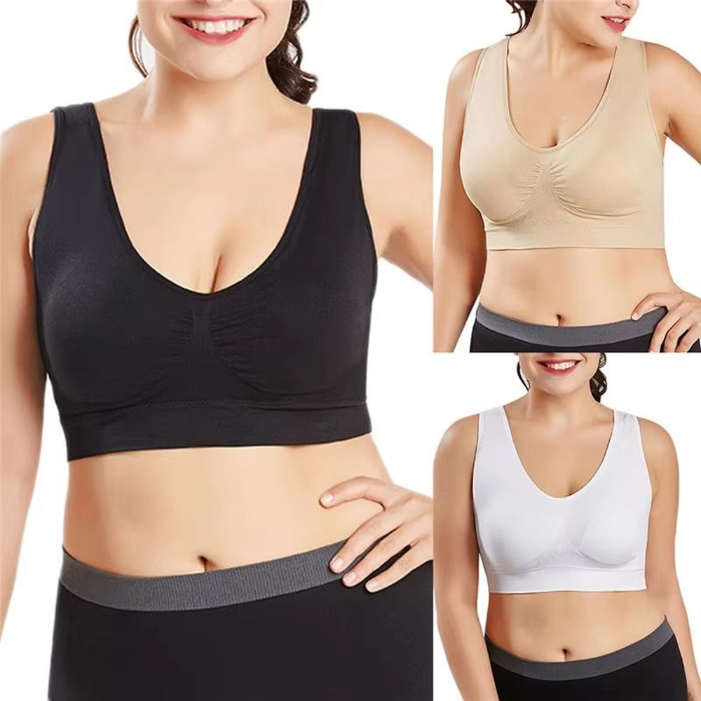 Seamless NoPad Sports Bra  Breathable Lightweight Bralette For Yoga  Fitness 1