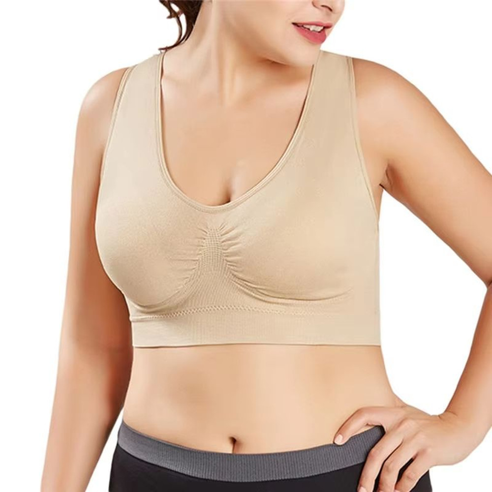 Seamless NoPad Sports Bra  Breathable Lightweight Bralette For Yoga  Fitness 3
