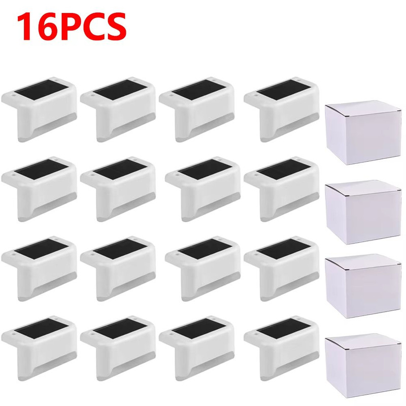 Solar LED Step Lights  Warm White Waterproof Outdoor Lighting For Stairs Patio  Fence 17