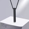 Stainless Steel Bar Pendant Necklace Minimalist 3D Pillar Design For Men Women 0