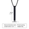 Stainless Steel Bar Pendant Necklace Minimalist 3D Pillar Design For Men Women 5