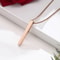 Stainless Steel Bar Pendant Necklace Minimalist 3D Pillar Design For Men Women 9