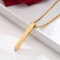 Stainless Steel Bar Pendant Necklace Minimalist 3D Pillar Design For Men Women 7