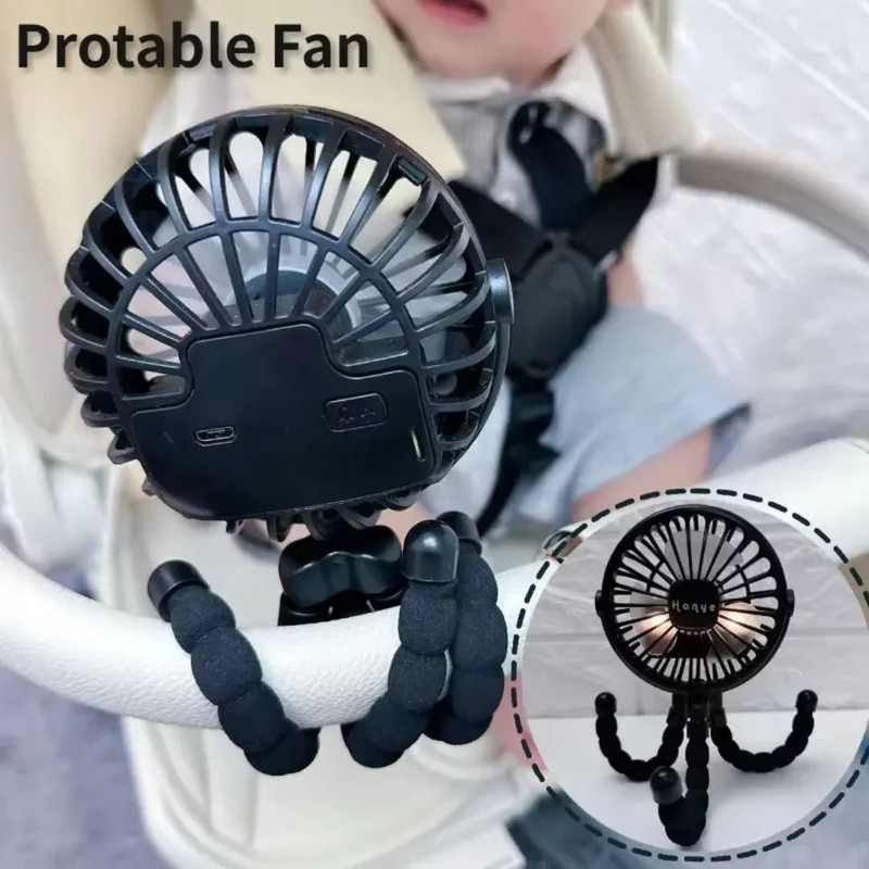 Compact Rechargeable Stroller Fan  Quiet USB Portable Fan For Baby  You 0