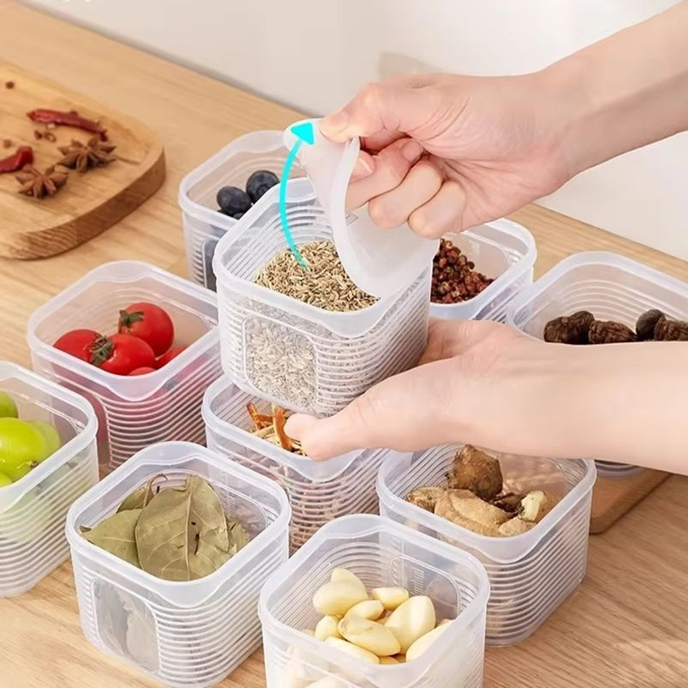 Premium 6Grid Refrigerator Organizer Box  Airtight Food Storage Container For Fruits Vegetables  Sp 2