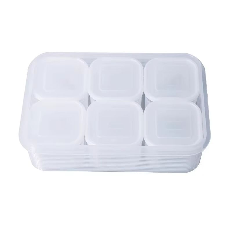 Premium 6Grid Refrigerator Organizer Box  Airtight Food Storage Container For Fruits Vegetables  Sp 6