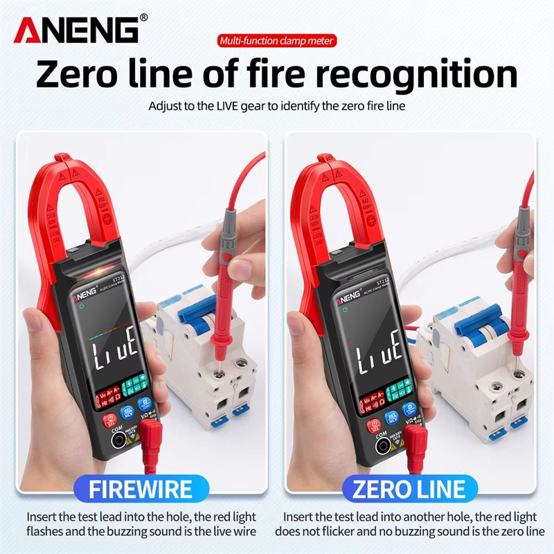 ANENG ST212 Color Screen Clamp Meter  AC DC Digital Multimeter With NCV And Temperature 4
