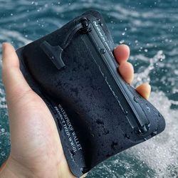 tactical coin purse key card holder - waterproof edc mini wallet with molle clip