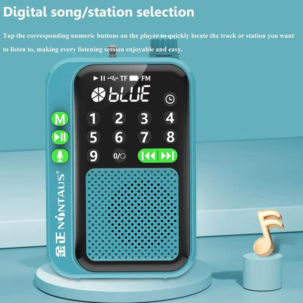 CompactTune 5W Portable FM Radio  Bluetooth Speaker  Mini MP3 Player With TF Card Support 2