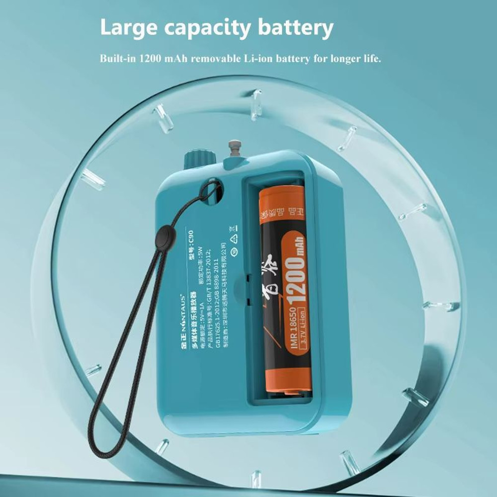 CompactTune 5W Portable FM Radio  Bluetooth Speaker  Mini MP3 Player With TF Card Support 5