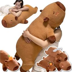 giant kawaii capybara plush pillow – ultra-soft cuddly friend for all ages