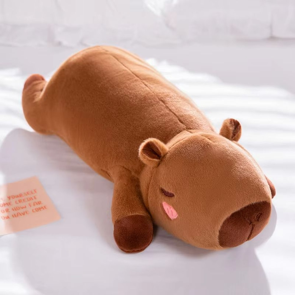 Giant Kawaii Capybara Plush Pillow UltraSoft Cuddly Friend For All Ages 9