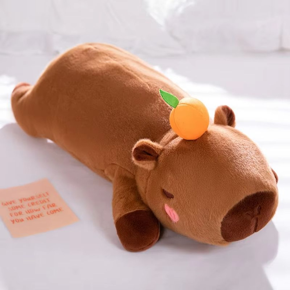 Giant Kawaii Capybara Plush Pillow UltraSoft Cuddly Friend For All Ages 7
