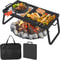HeavyDuty Folding Campfire Grill Portable Steel Mesh Grate For Open Fire Cooking 0