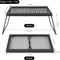 HeavyDuty Folding Campfire Grill Portable Steel Mesh Grate For Open Fire Cooking 4