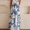 Boho Breeze Printed Slip Dress  Lightweight Vacation Sundress For Effortless Style 0