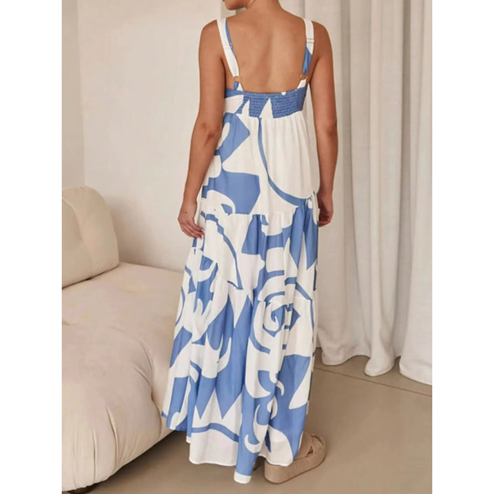 Boho Breeze Printed Slip Dress  Lightweight Vacation Sundress For Effortless Style 1