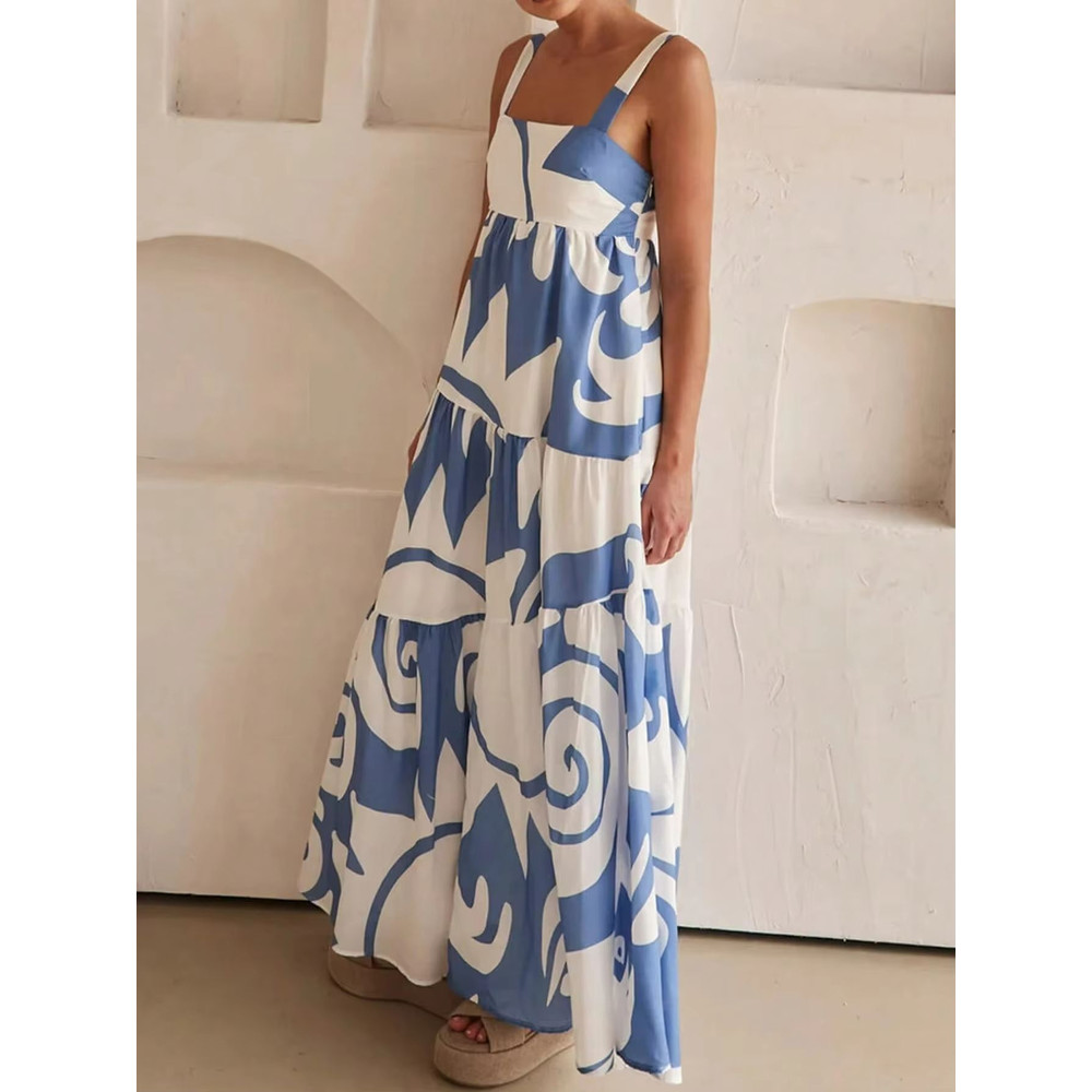 Boho Breeze Printed Slip Dress  Lightweight Vacation Sundress For Effortless Style 2