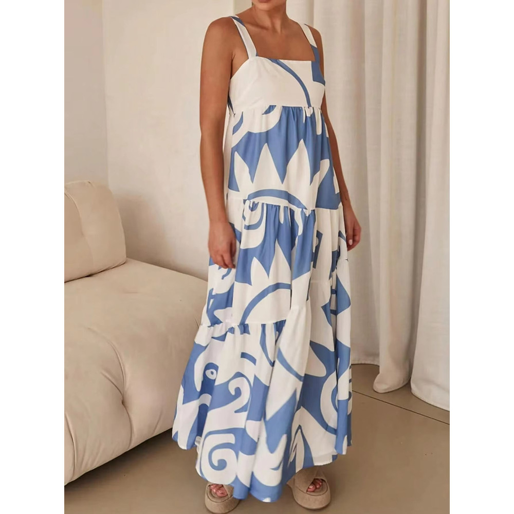 Boho Breeze Printed Slip Dress  Lightweight Vacation Sundress For Effortless Style 3