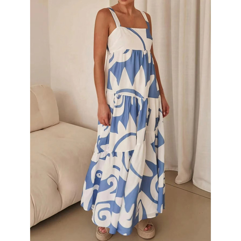 Boho Breeze Printed Slip Dress  Lightweight Vacation Sundress For Effortless Style 3