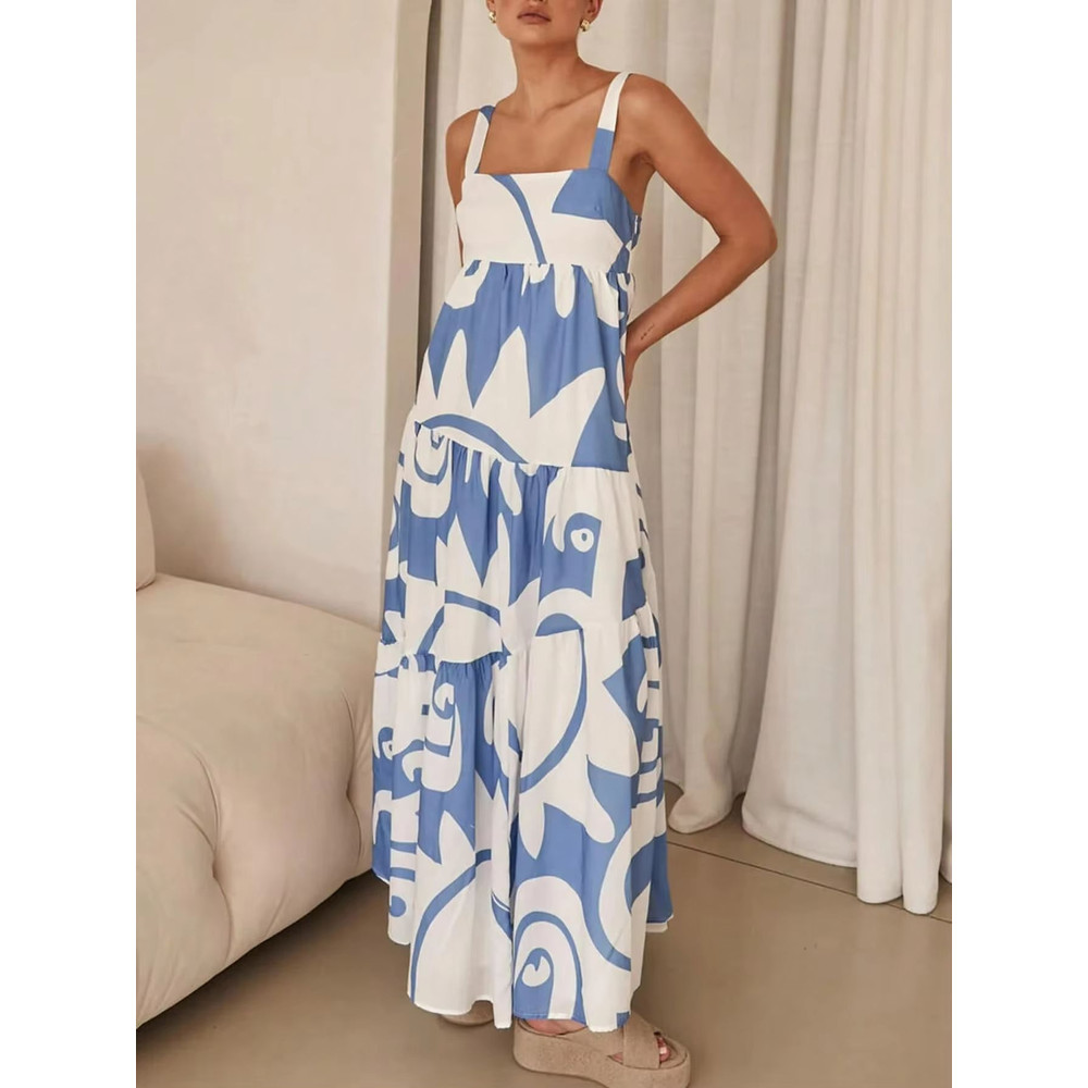 Boho Breeze Printed Slip Dress  Lightweight Vacation Sundress For Effortless Style 4