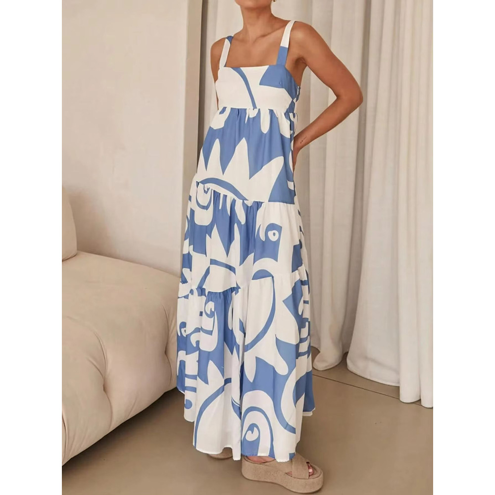 Boho Breeze Printed Slip Dress  Lightweight Vacation Sundress For Effortless Style 5