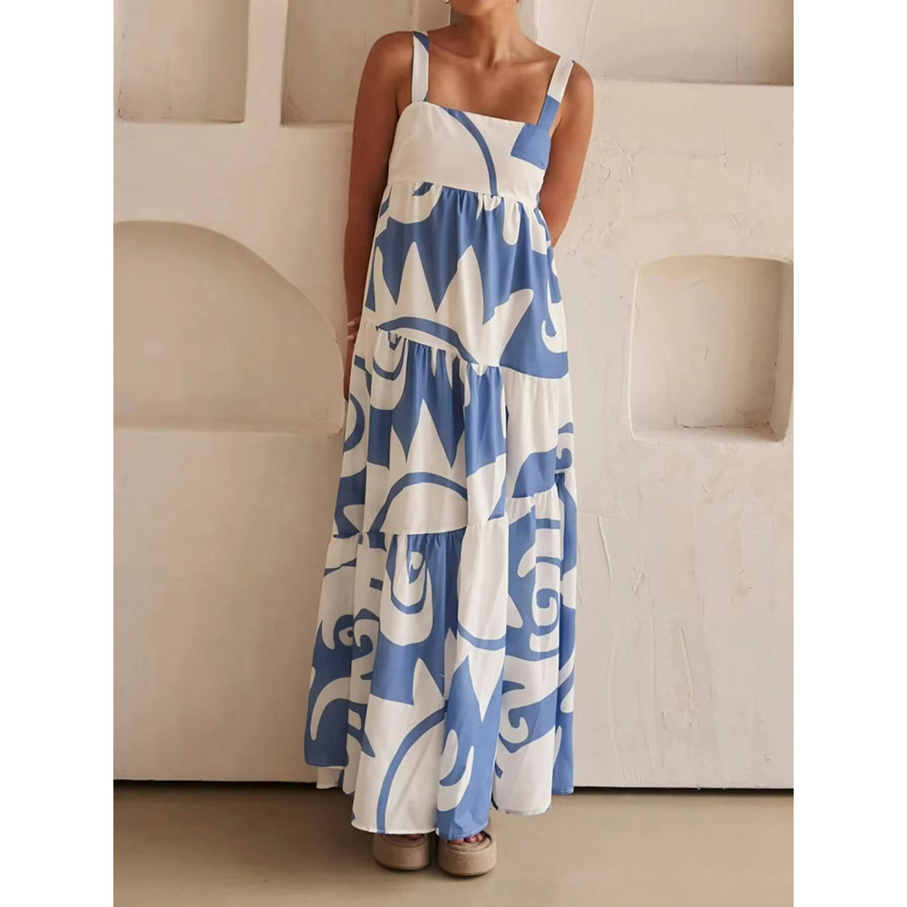 Boho Breeze Printed Slip Dress  Lightweight Vacation Sundress For Effortless Style 6