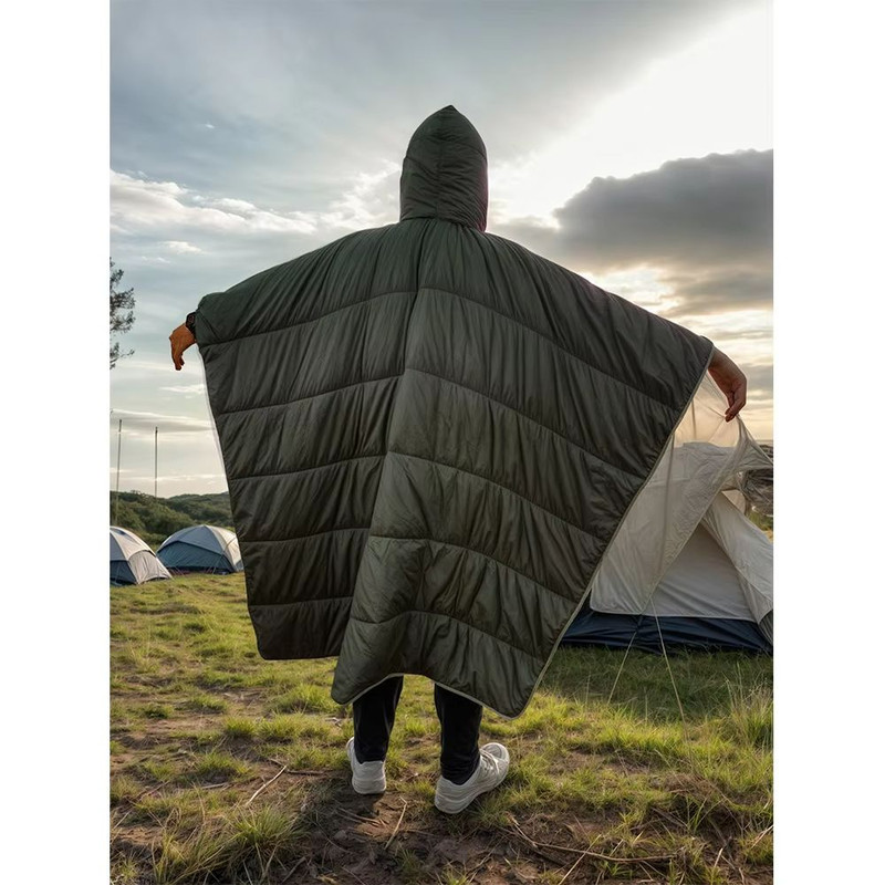 Wearable Down Camping Blanket Cloak  Lightweight Warm  MultiPurpose Outdoor Quilt 1