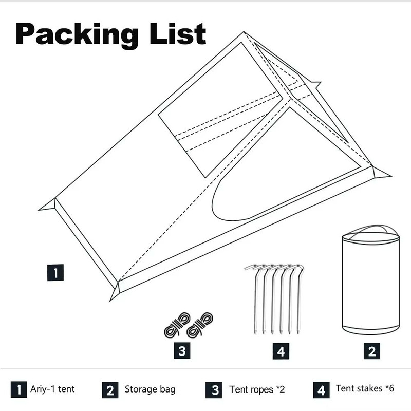 AiryMesh Ultralight Solo Tent  Fast Setup MosquitoProof And BackpackReady Shelter 4