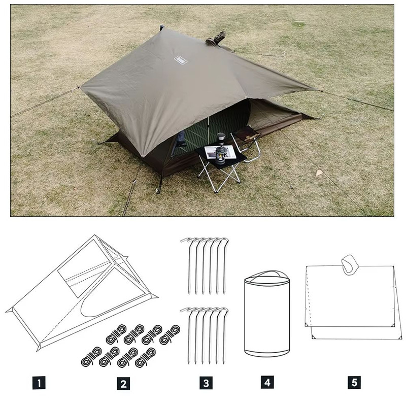 AiryMesh Ultralight Solo Tent  Fast Setup MosquitoProof And BackpackReady Shelter 7