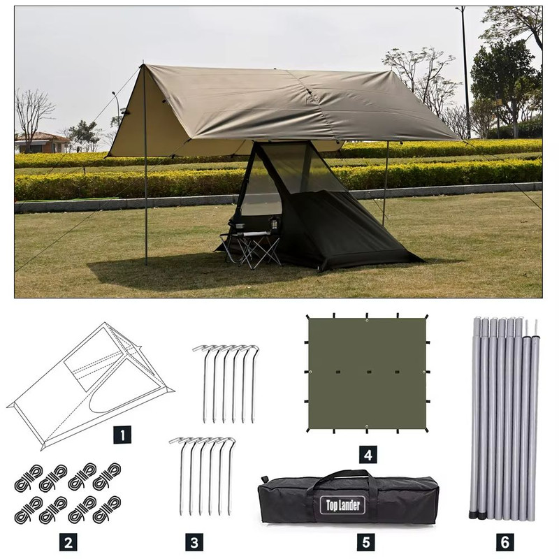 AiryMesh Ultralight Solo Tent  Fast Setup MosquitoProof And BackpackReady Shelter 8