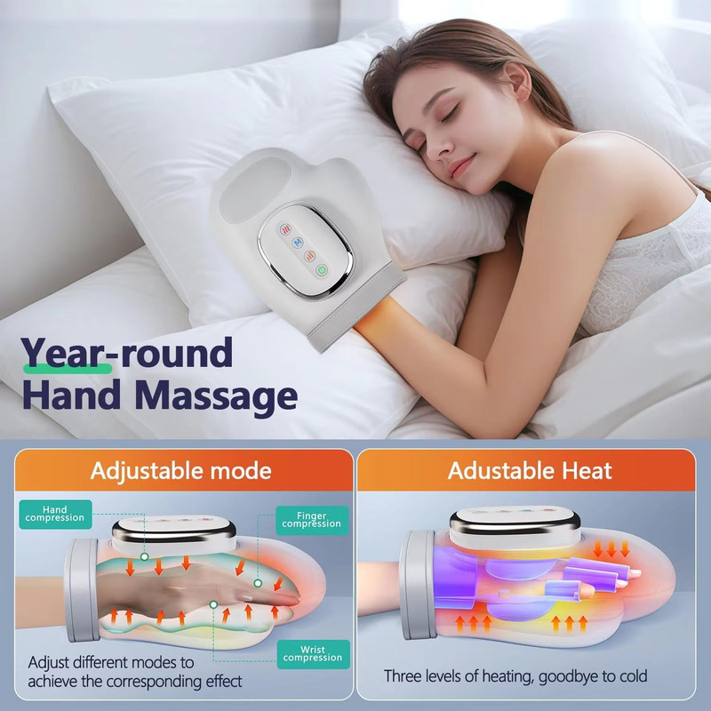 ThermaRelief Hand Massager With Heat  Compression Therapy 2