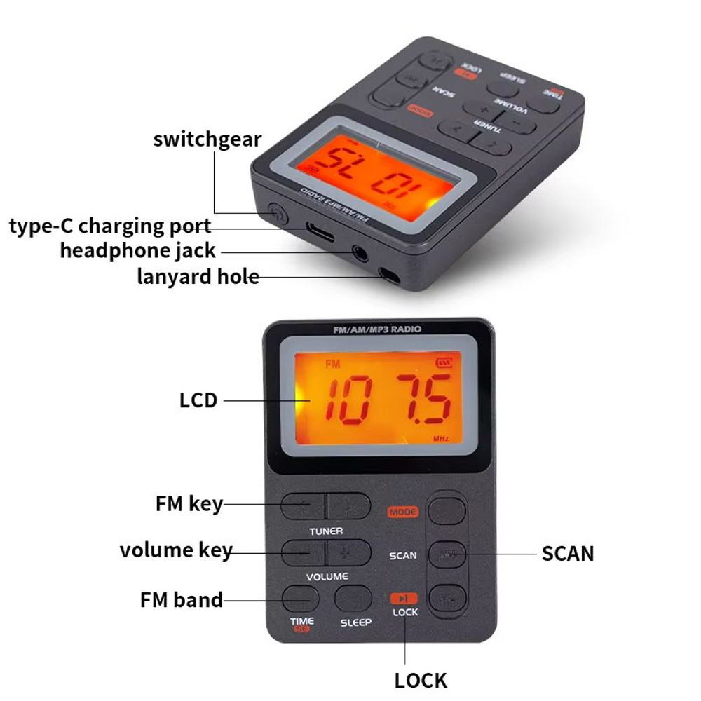 SoundMate Compact FMAM Radio With MP3  Headphone Jack 4