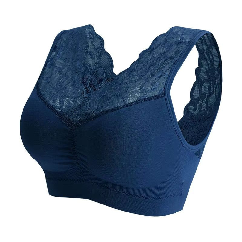 LuxeLace Seamless Wireless Lace Bra With PushUp Support 6