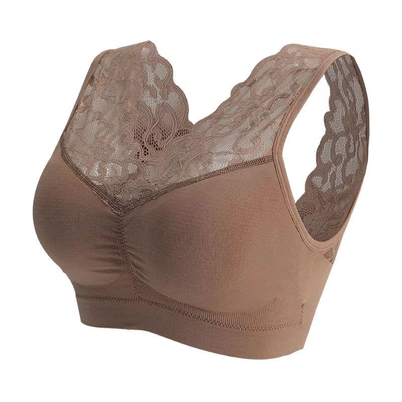 LuxeLace Seamless Wireless Lace Bra With PushUp Support 8