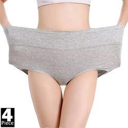 comfyfit 4-pack high waist cotton shaping briefs for women