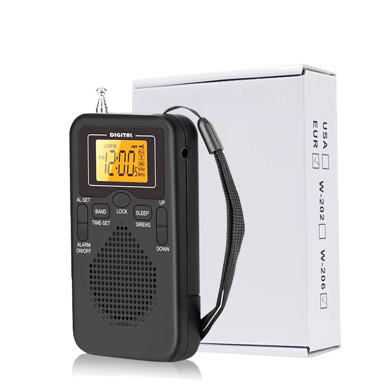 EchoTune W206 Portable FMAM Radio With Digital Alarm  LCD Display 6