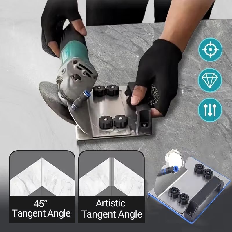 Stainless Steel Chamfer Tool For Angle Grinders  45Degree Ceramic Tile Edge Smoother Fits 100Type M 1