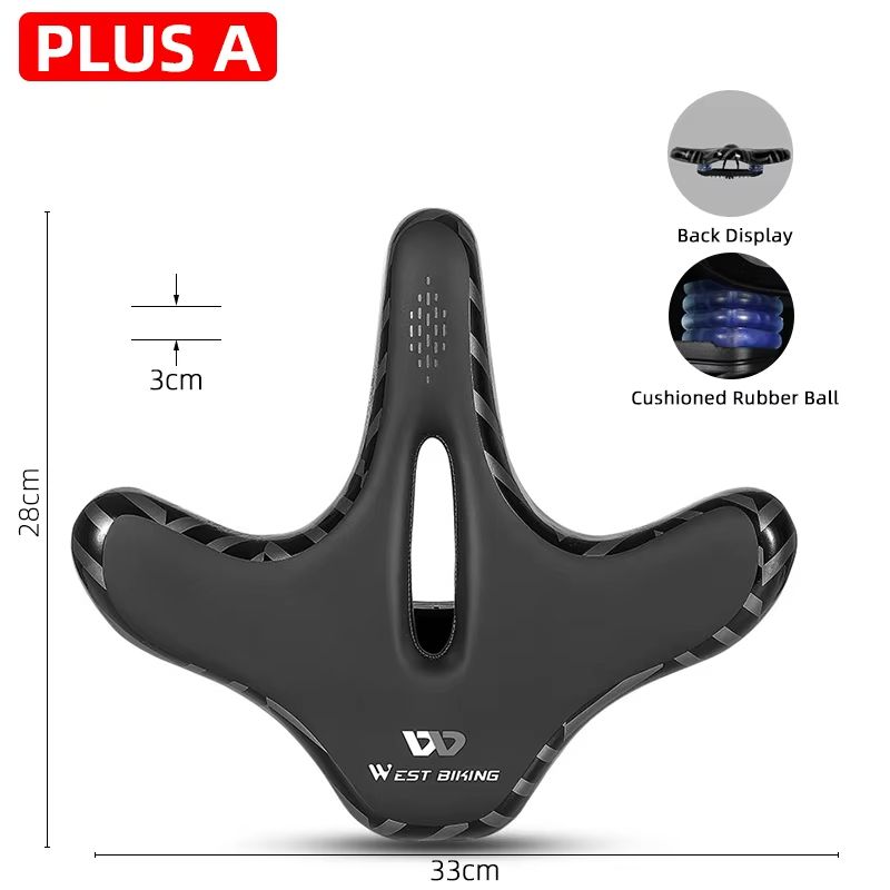 WEST BIKING Ergonomic Wide Padded Bike Saddle For Mountain And EBikes 9