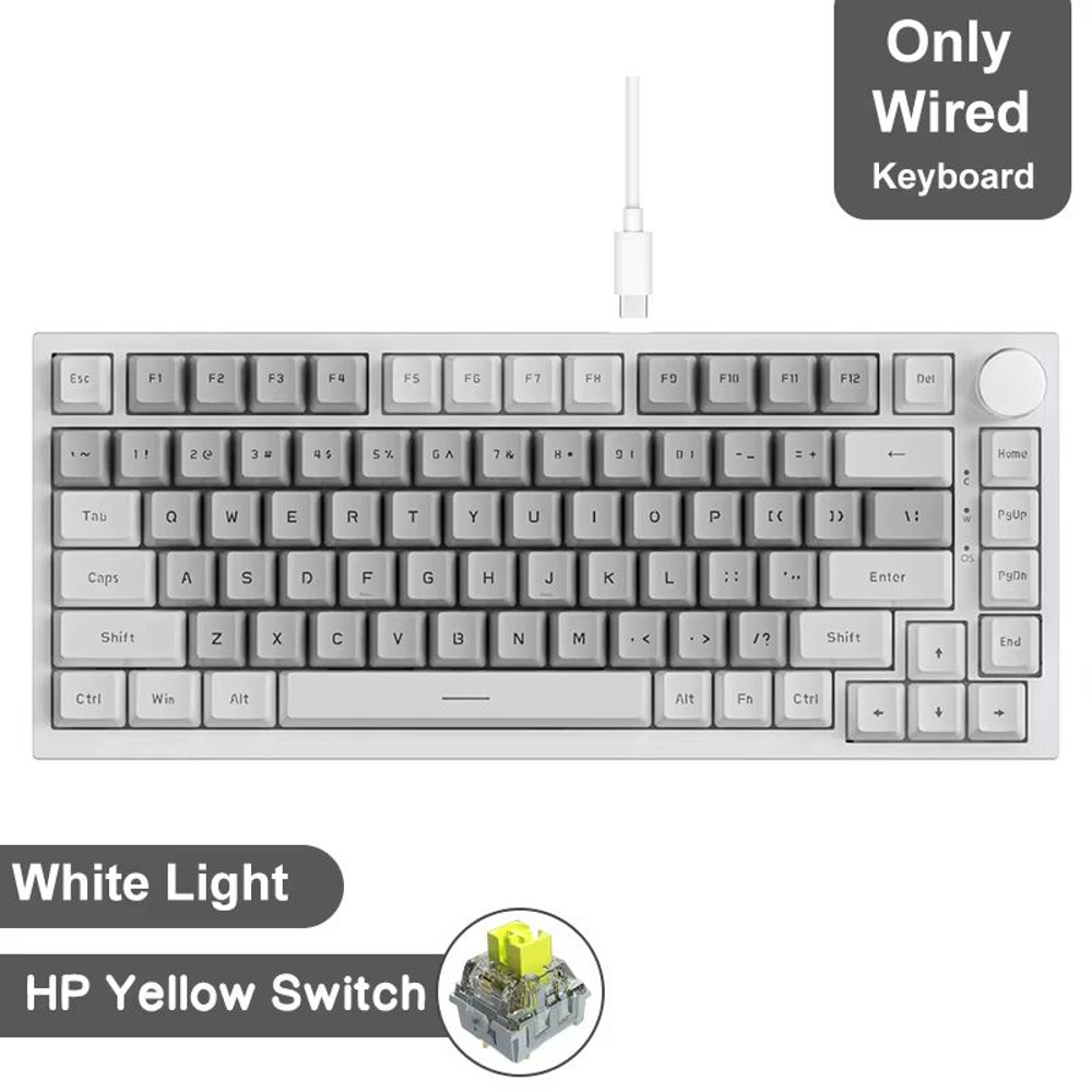 Ajazz AK820Pro Wireless Mechanical Gaming Keyboard  HotSwappable GasketMounted With Customizable Kn 14