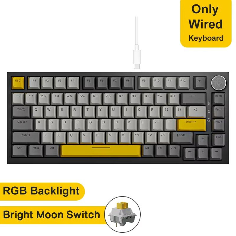 Ajazz AK820Pro Wireless Mechanical Gaming Keyboard  HotSwappable GasketMounted With Customizable Kn 15