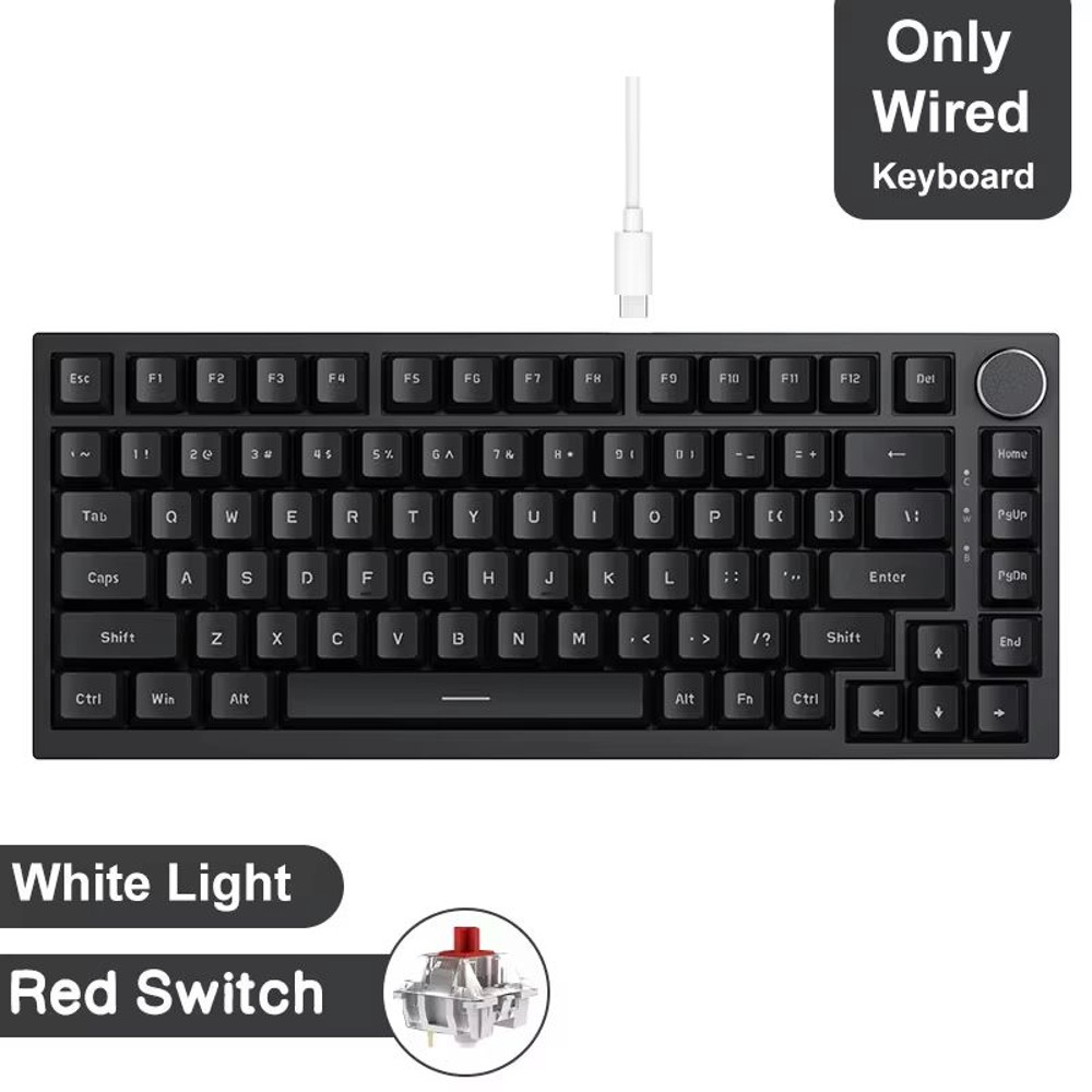 Ajazz AK820Pro Wireless Mechanical Gaming Keyboard  HotSwappable GasketMounted With Customizable Kn 6
