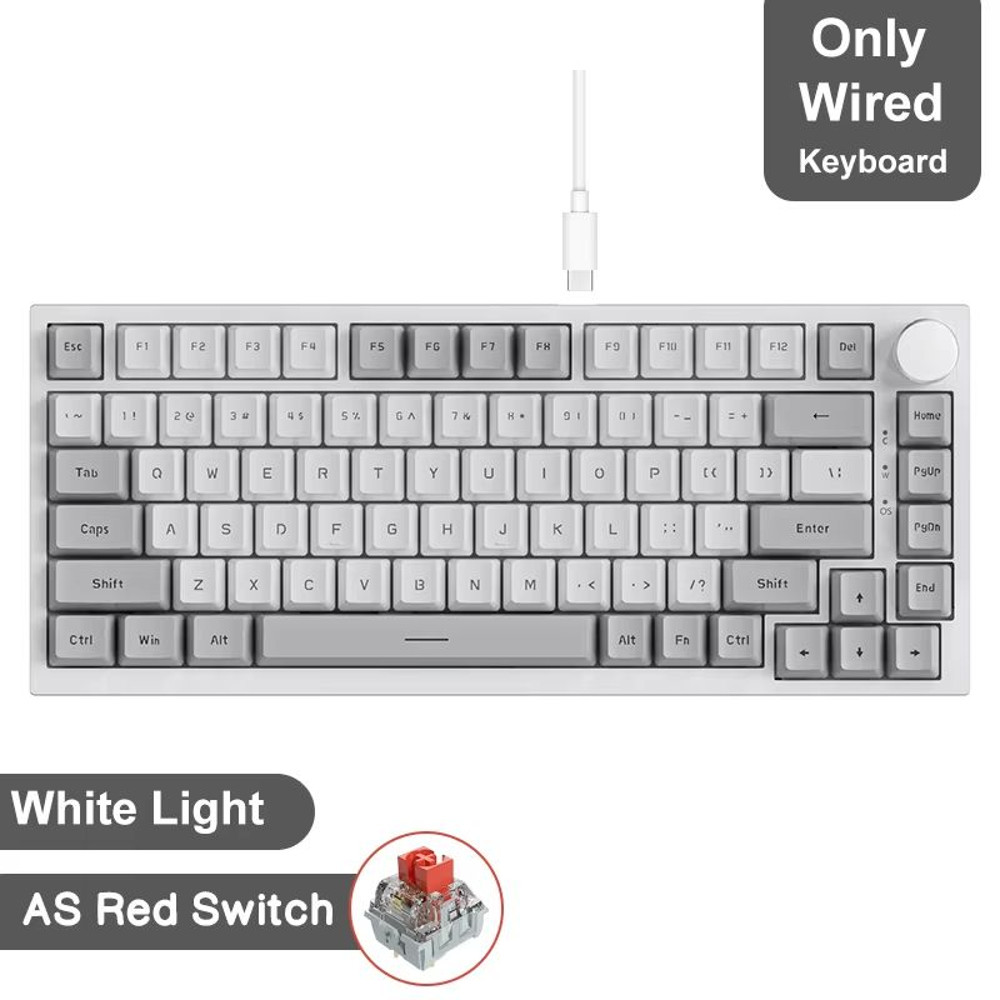 Ajazz AK820Pro Wireless Mechanical Gaming Keyboard  HotSwappable GasketMounted With Customizable Kn 8