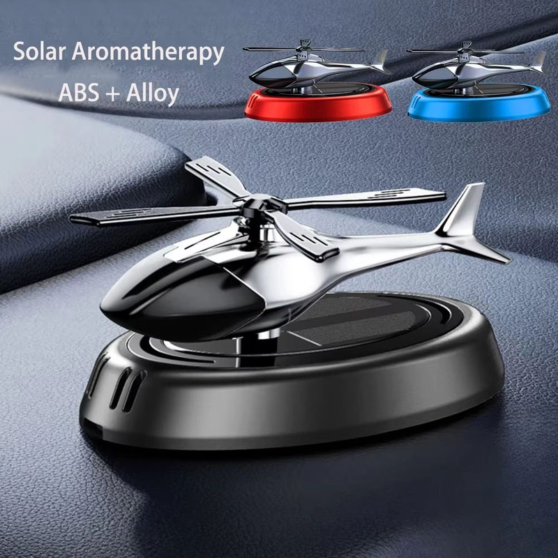 Solar Helicopter Aromatherapy Dashboard Diffuser  Solar Car Air Freshener 4