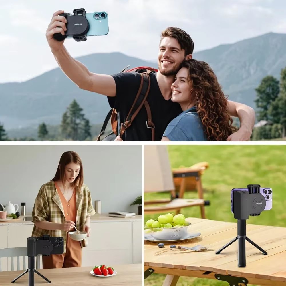 Sleek Selfie Grip And Phone Camera Grip With Detachable Bluetooth Remote 1