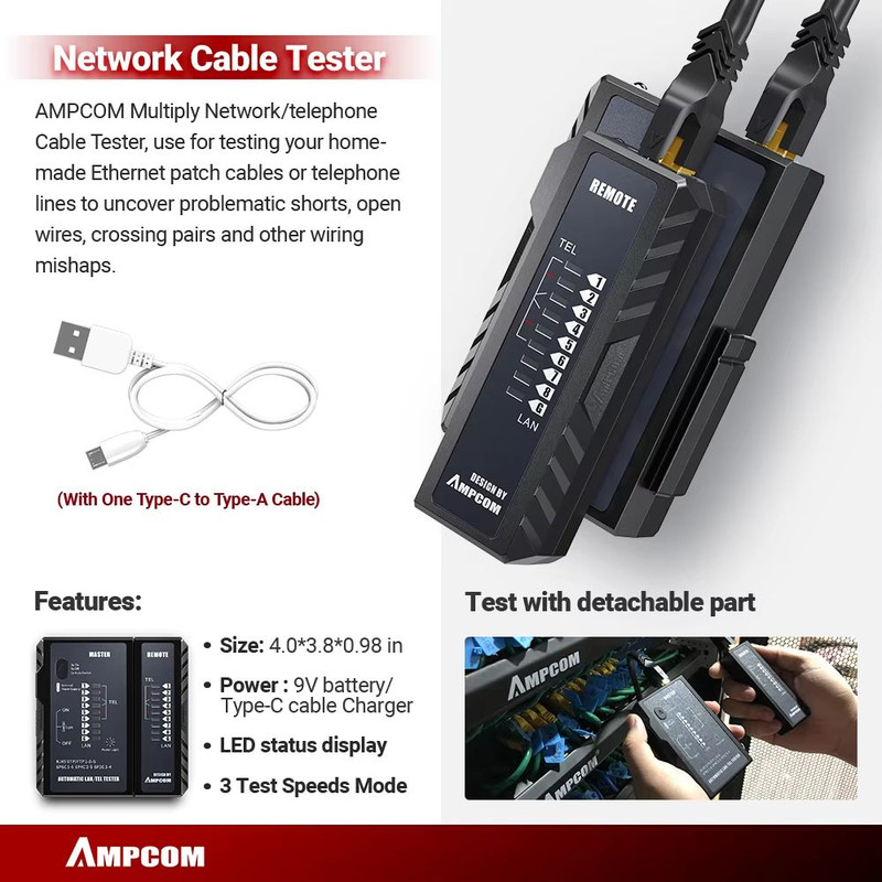 ProFix 12 In 1 Ethernet Cable Crimper And LAN Cable Tester Set 2