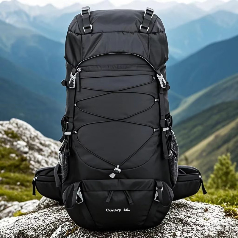 RuggedTrail 50L Waterproof Hiking And Camping Backpack 0